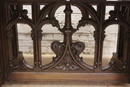 Gothic style Table in Oak, France 1900