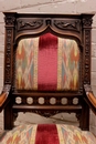 Gothic/renaissance style Arm chair in Walnut, France 19th century