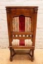 Gothic/renaissance style Arm chair in Walnut, France 19th century