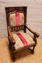 Gothic/renaissance style Arm chair in Walnut, France 19th century