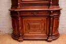 Henri II style Cabinet in Walnut, France 19th century