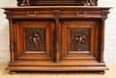 Henri II style Cabinet in Walnut, France 19th century