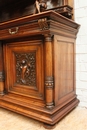 Henri II style Cabinet in Walnut, France 19th century