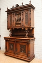 Henri II style Cabinet in Walnut, France 19th century