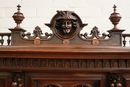 Henri II style Cabinet in Walnut, France 19th century