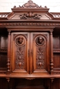 Henri II style Cabinet in Walnut, France 19th century