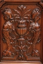 Henri II style Cabinet in Walnut and bronze, France 19th century