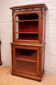 Henri II Display cabinet walnut