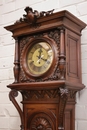 Henri II style Grandfather clock in Walnut, France 19th century