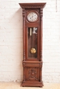 Henri II style Grandfather clock in Walnut, France 19th century