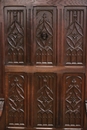 Gothic style Hall bench in Oak, France 19th century