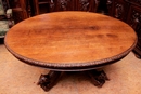 Hunt style Table & chairs in Oak, France 19th century