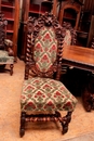 Hunt style Table & chairs in Oak, France 19th century