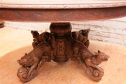 Hunt animal table oak