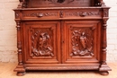 Hunt style Cabinet in Oak, France 19th century