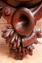 Hunt style Clock and barometer in Oak, France 19th century