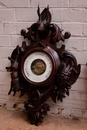 Hunt style Clock and barometer in Oak, France 19th century