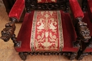 Hunt style Arm chairs in Oak, France 19th century