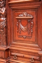 Renaissance style Bookcase in Oak, France 19th century