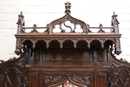 Gothic style Hall tree  in Walnut, France 19th century