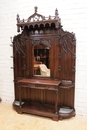 Gothic style Hall tree  in Walnut, France 19th century