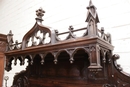 Gothic style Hall tree  in Walnut, France 19th century