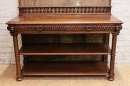 Large Henri II style server in walnut