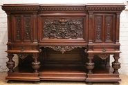 Large renaissance sideboard in walnut