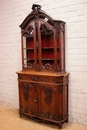 Louis XV style Display cabinet in Oak, Belgium 19th century