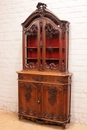 Louis XV style Display cabinet in Oak, Belgium 19th century