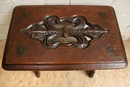 Gothic stool in Oak, France 19th century