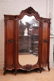 Louis XV 3 door armoire in walnut