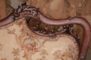 Louis XV style Arm chairs in Walnut, France 19th century