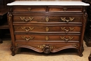 Louis XV style Bedroom in rosewood and bronze, France 19th century