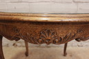 Louis XV style Coffee table in Oak, Belgium 1900