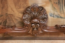 Louis XV style Console in walnut and marble, France 19th century