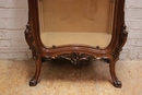 Louis XV style Display cabinet in Walnut, France 19th century