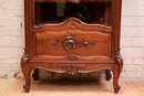 Louis XV style Display cabinet in Walnut, France 19th century