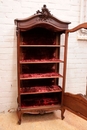 Louis XV style Display cabinet in Walnut, France 19th century