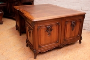 louis XV partners desk in walnut