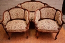 Louis XV style Sofa set in Walnut, France 19th century