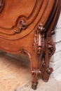 Louis XV style Twin beds and matching end table in Walnut, France 19th century