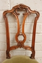 Louis XV style Vanity and chairs in Walnut, France 19th century