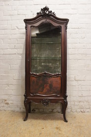 Louis XV Vernis Martin Display cabinet in mahogany