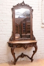 Louis XV style Wall console and mirror in Beechwood, France 19th century