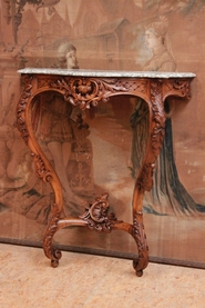 Louis XV wall console in walnut