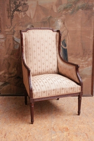 Louis XVI bergere in mahogany