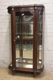 Louis XVI bombe display cabinet in mahogany