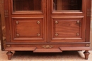 Louis XVI style Bookcase in mahogany & bronze, France 1900