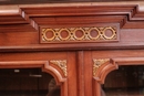 Louis XVI style Bookcase in mahogany & bronze, France 1900